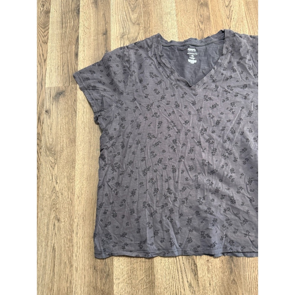Sonoma Shirts Women's Size Extra Large Gray Short Sleeve V-Neck The Everyday Tee - Picture 3 of 8